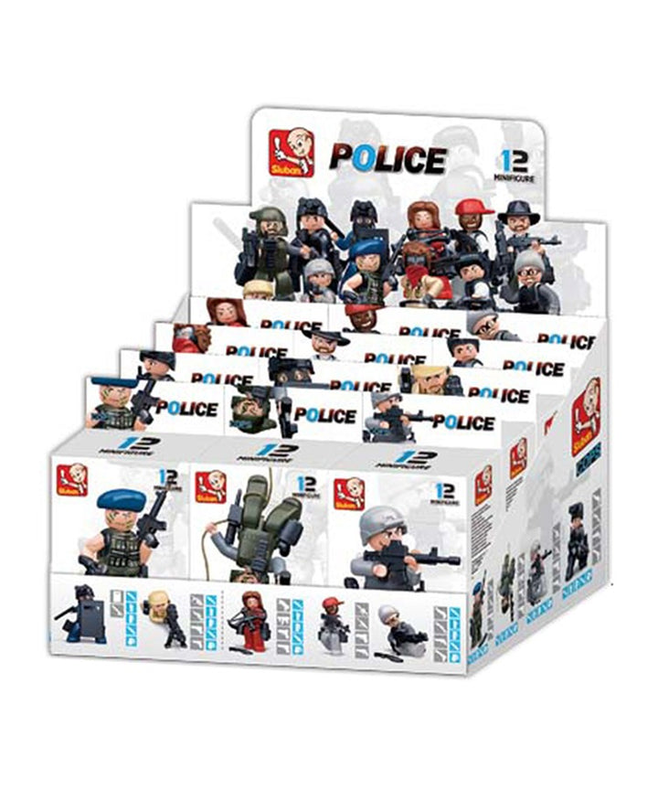 Sluban B0586 Cops & Robbers Mini Figures Box of 12