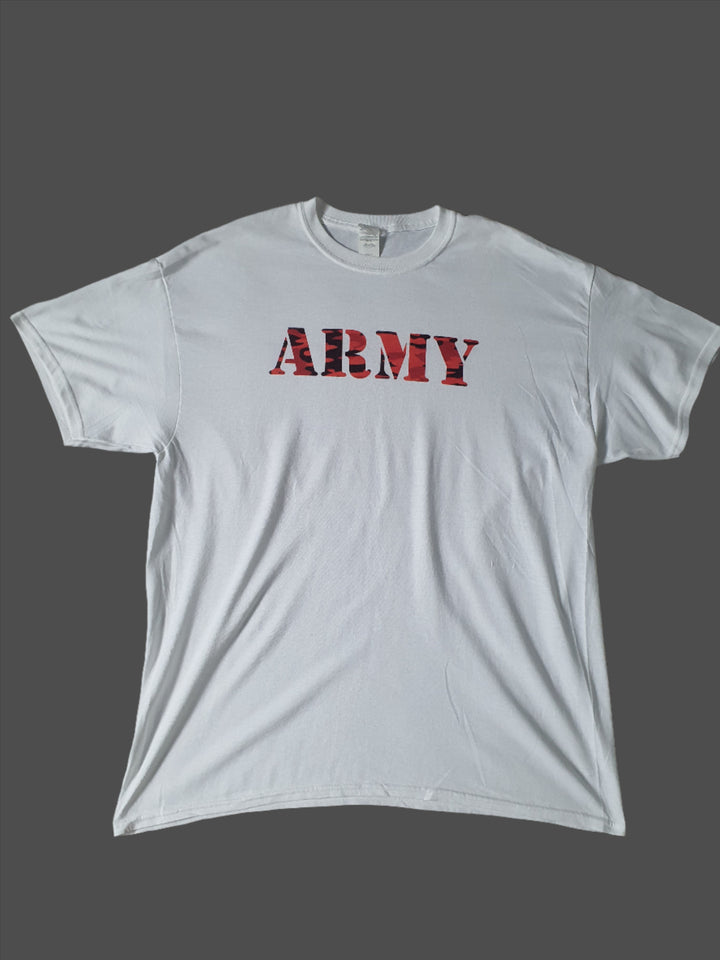 Kombat UK White Army Camo Print T-Shirt