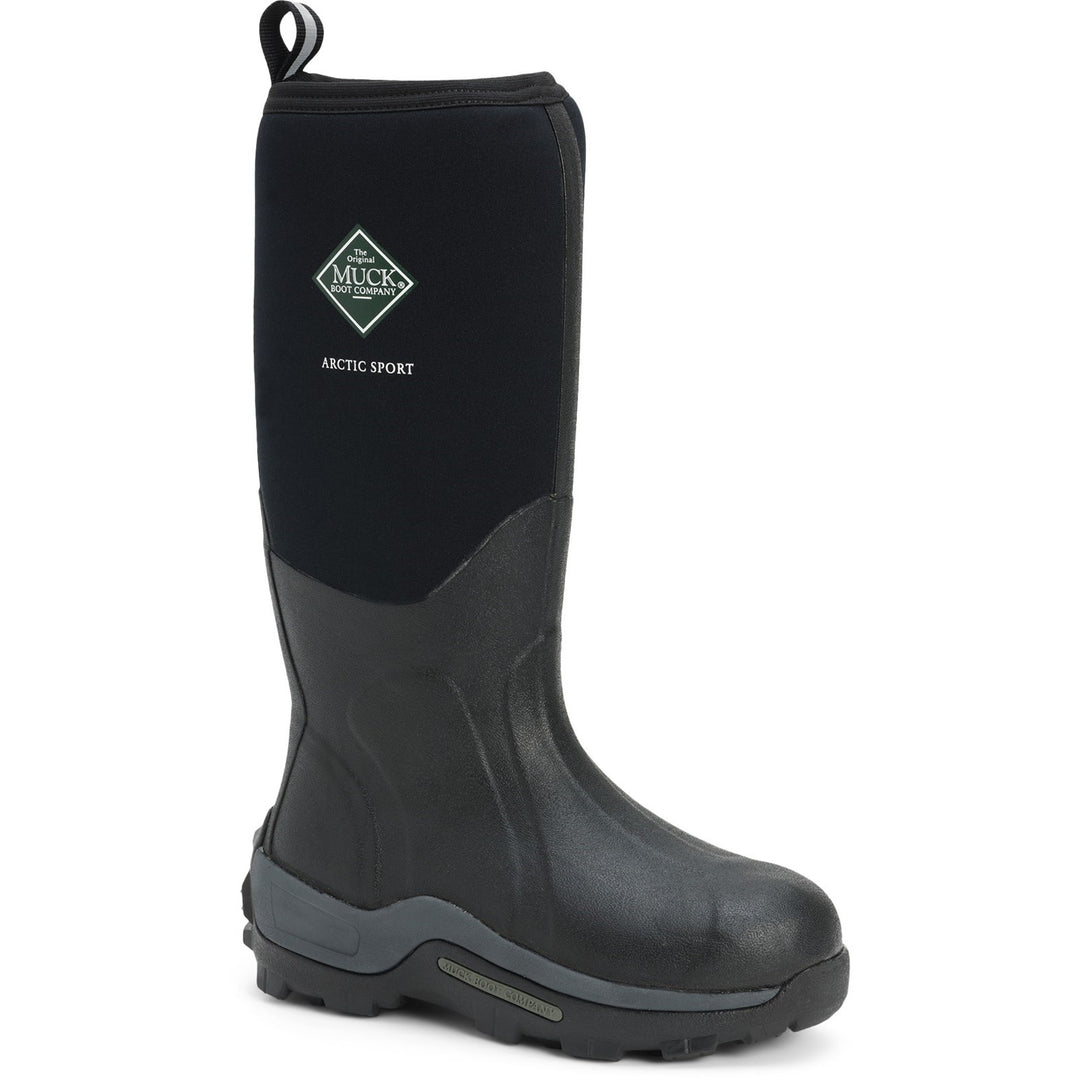 Muck Boots Arctic Sport Pull On Wellington Boot Black Black