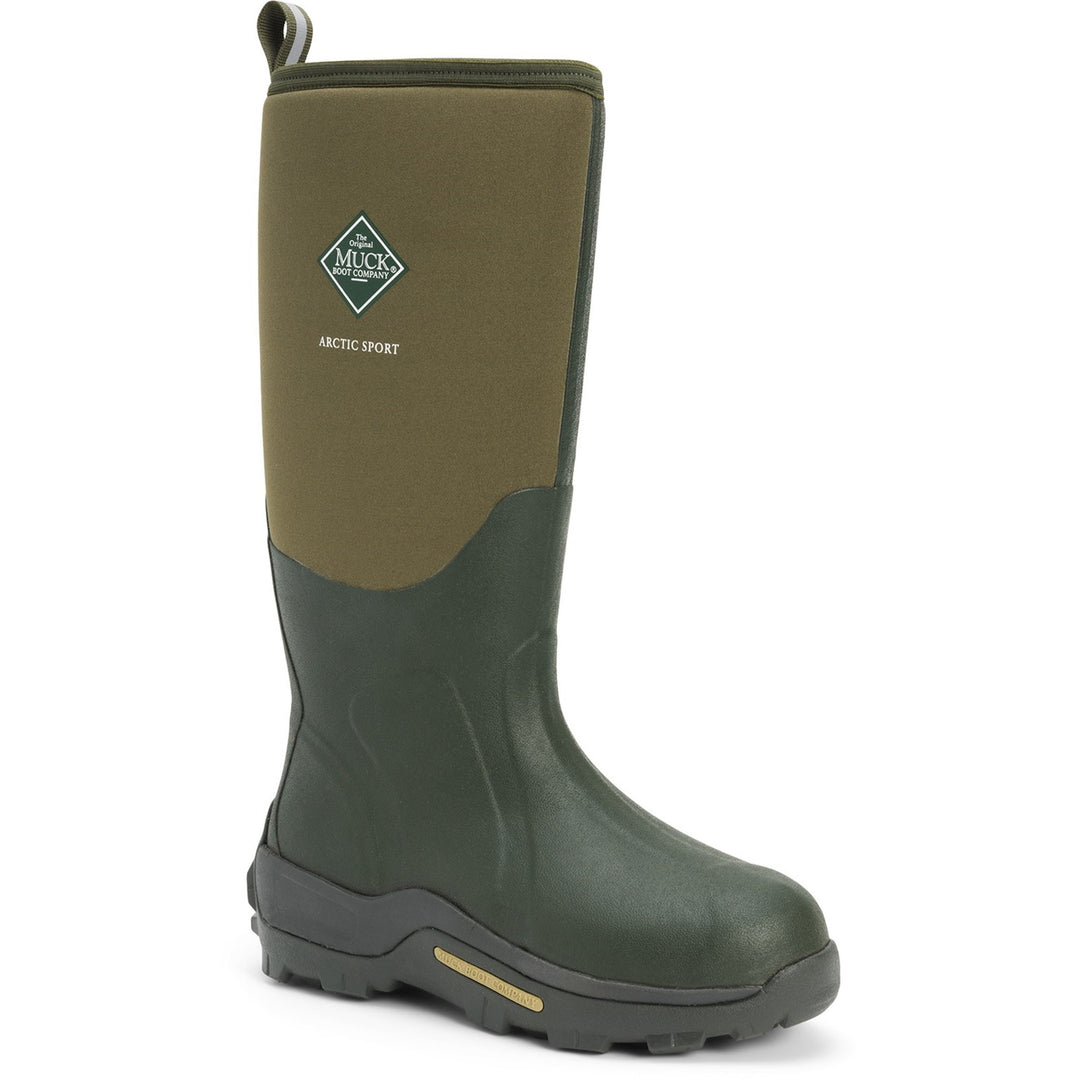 Muck Boots Arctic Sport Pull On Wellington Boot Moss Moss