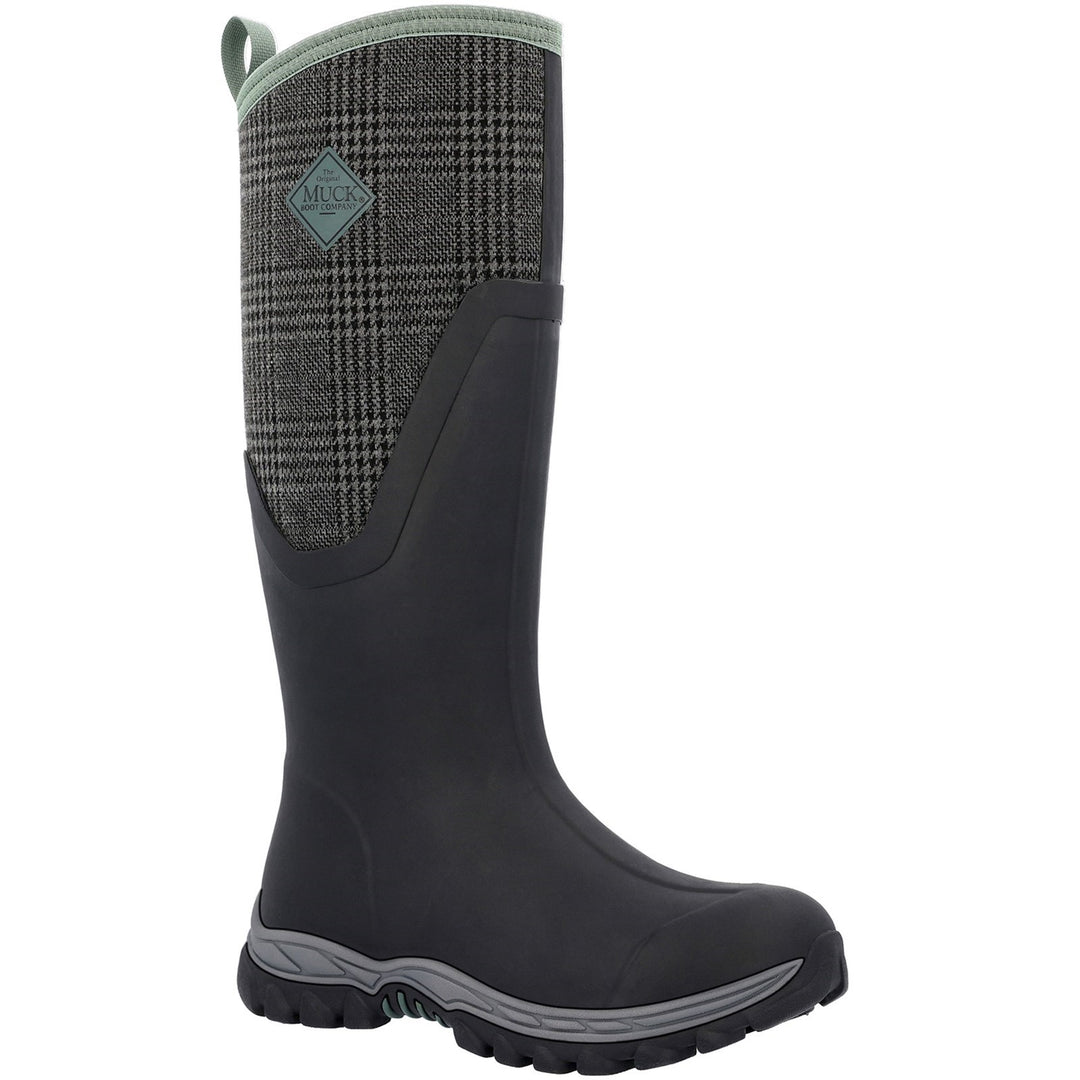 Muck Boots MB Arctic Sport II Tall Wellingtons Black Plaid 3