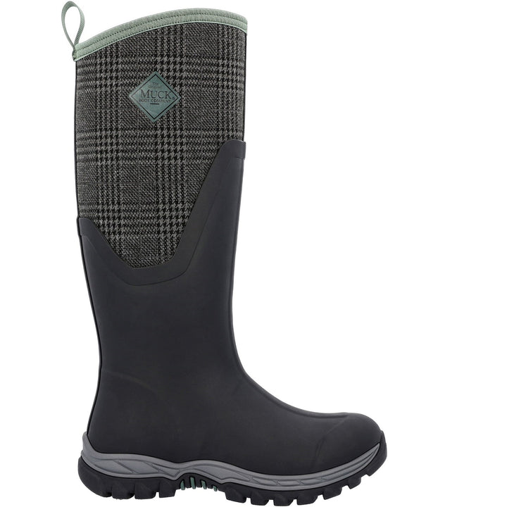 Muck Boots MB Arctic Sport II Tall Wellingtons Black Plaid 3