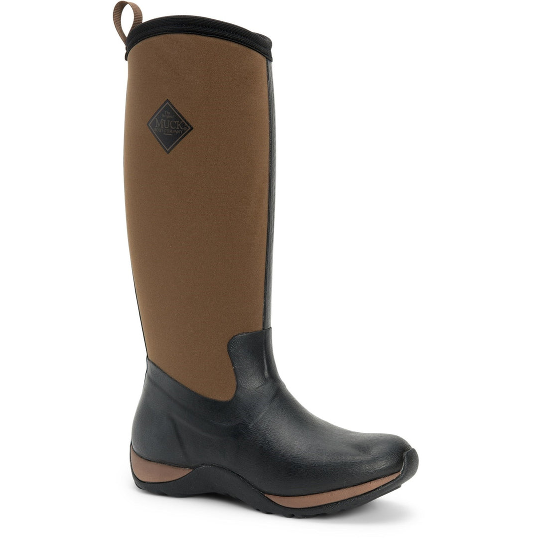 Muck Boots Arctic Adventure Pull On Wellington Boot Black Tan