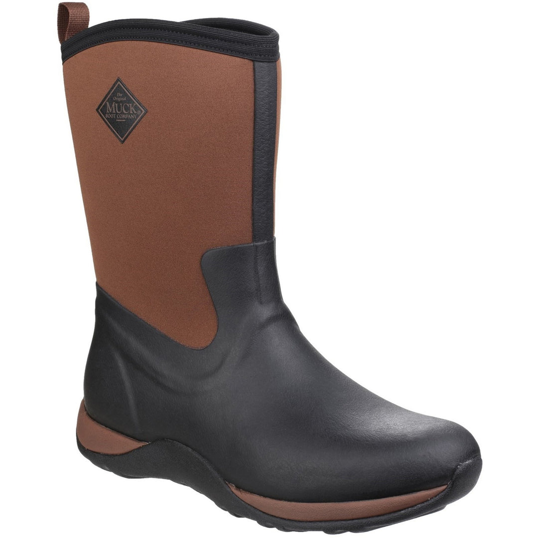 Muck Boots Arctic Weekend Pull On Wellington Boot Black Tan