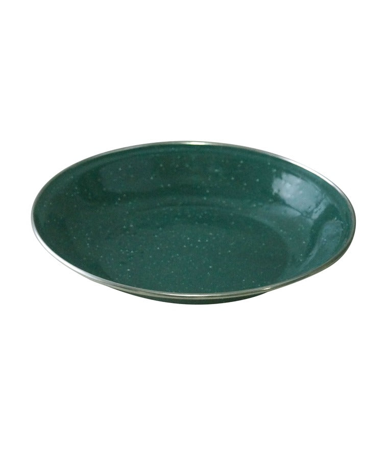 Kombat UK Deluxe ENAMEL SOUP PLATE - Green