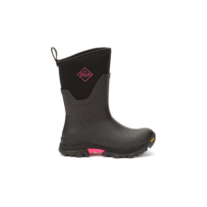 Muck Boots Arctic Ice Mid Wellingtons Black Hot Pink 3