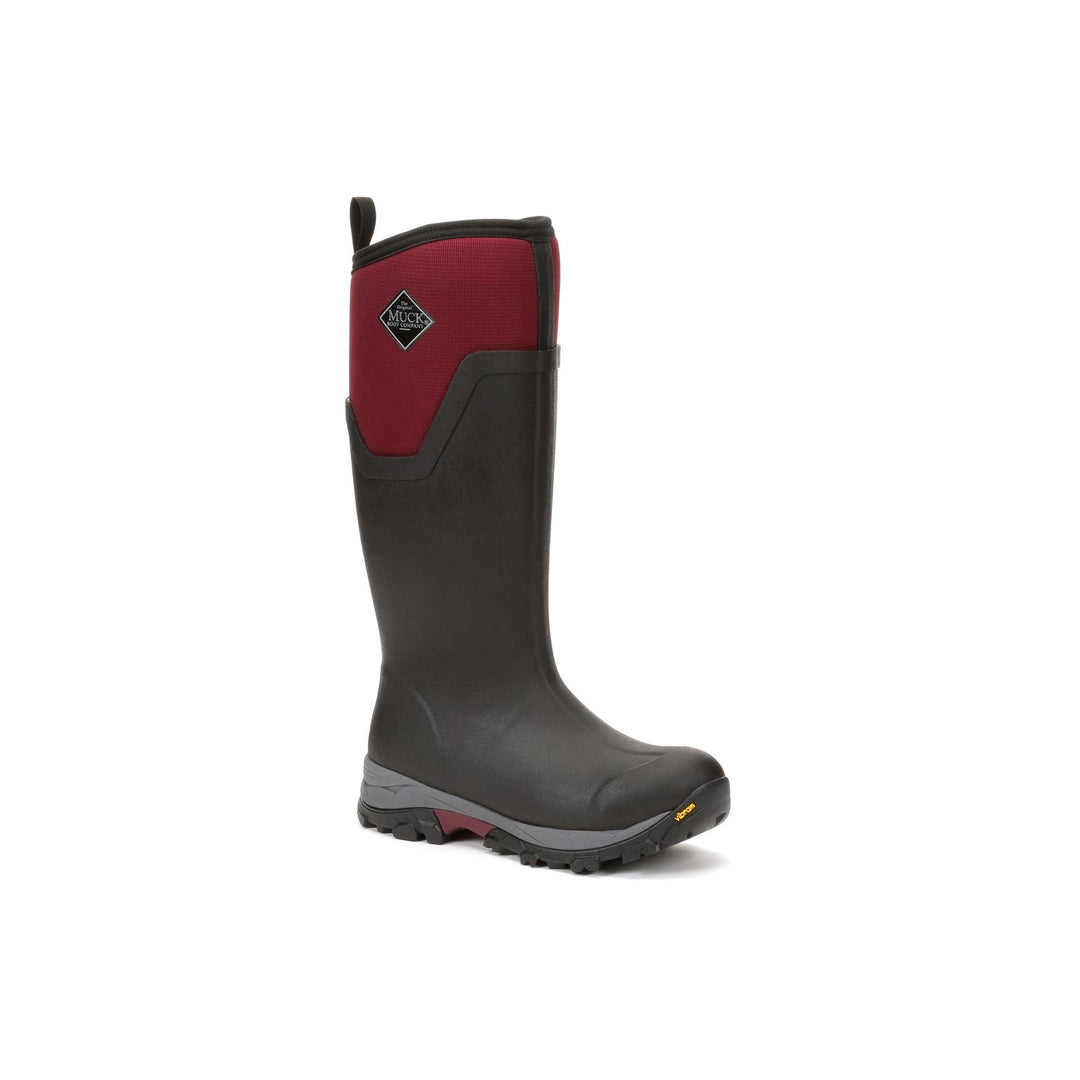 Muck Boots Arctic Ice Tall Wellingtons Black Maroon 3