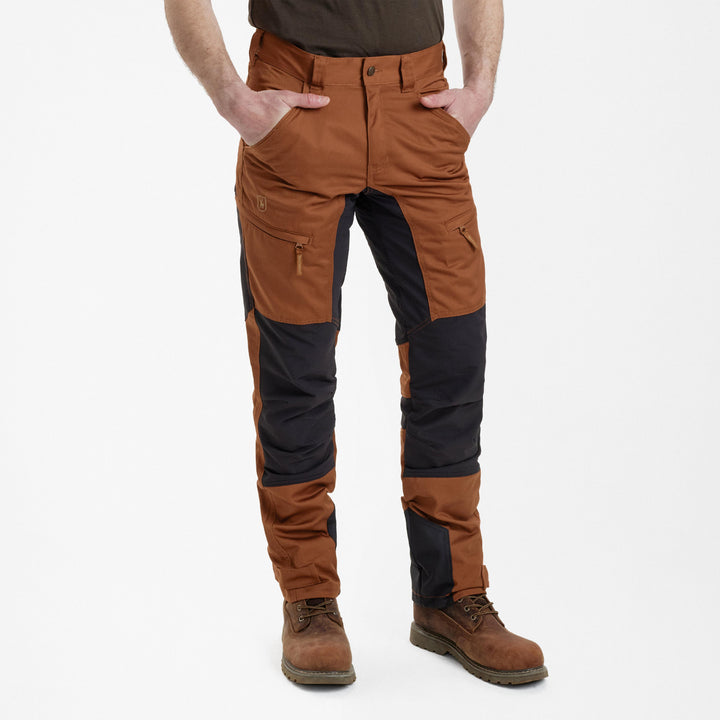 Deerhunter Rogaland Stretch Trousers with contrast Burnt Orange 48