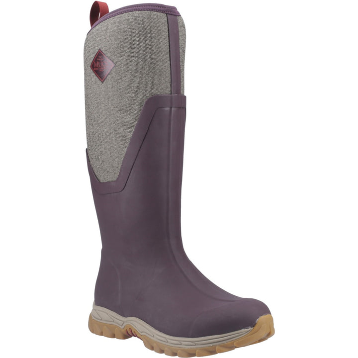 Muck Boots Arctic Sport II Tall Wellington Wine Herringbone 3