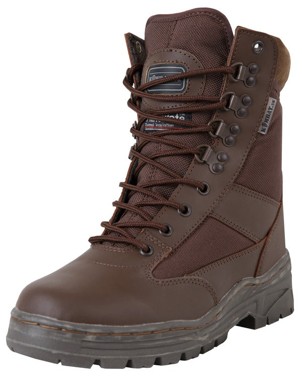 Kombat UK Patrol Boot Half Leather/Half Nylon MOD Brown