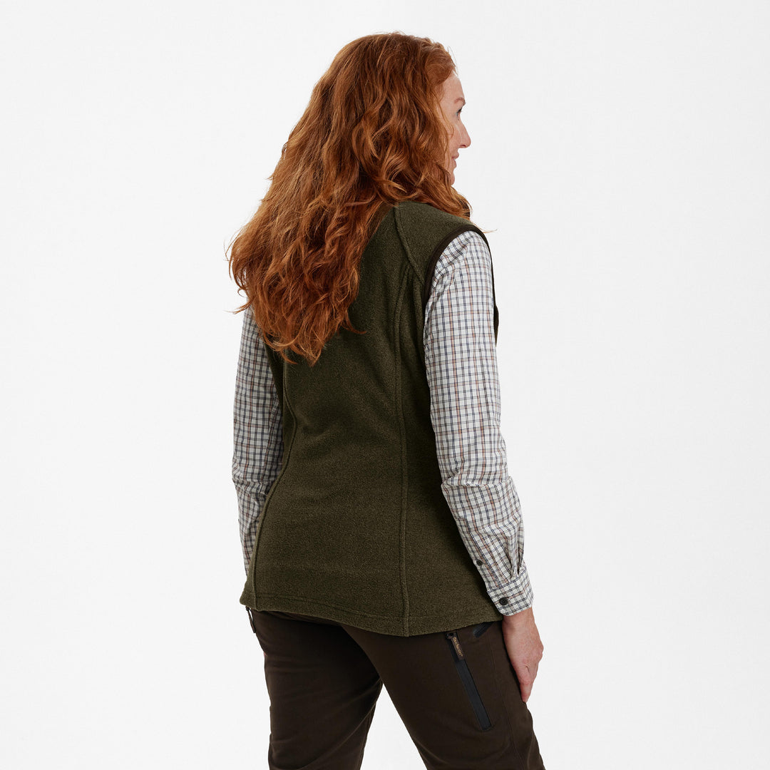 Deerhunter Lady Josephine Fleece Waistcoat Graphite Green