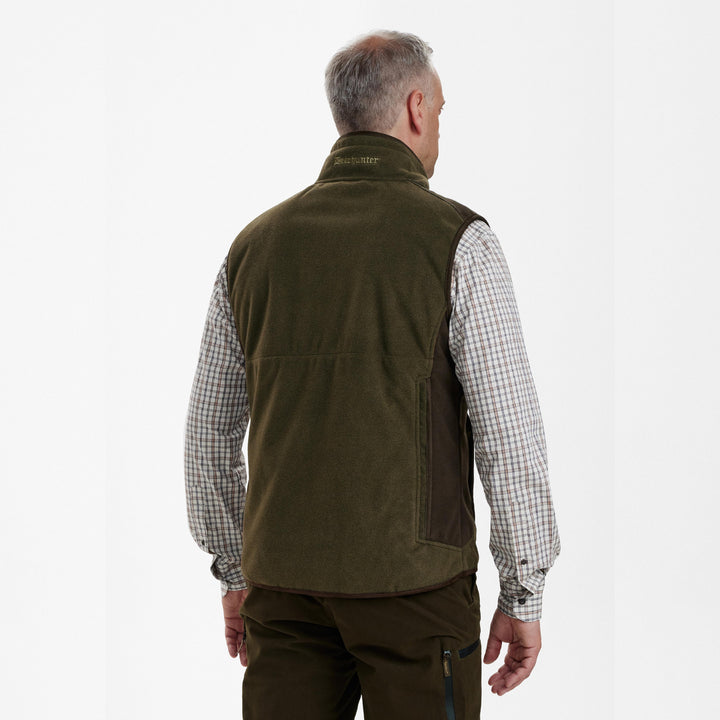 Deerhunter Gamekeeper Bonded Fleece Waistcoat Graphite Green