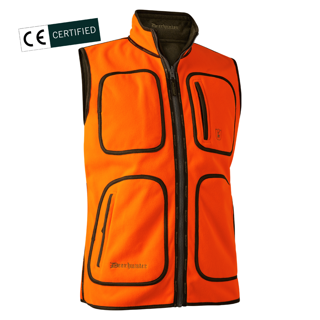 Deerhunter Gamekeeper Reversible Fleece Waistcoat Safety Orange