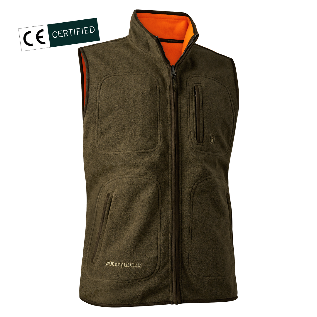 Deerhunter Gamekeeper Reversible Fleece Waistcoat Safety Orange 2XL