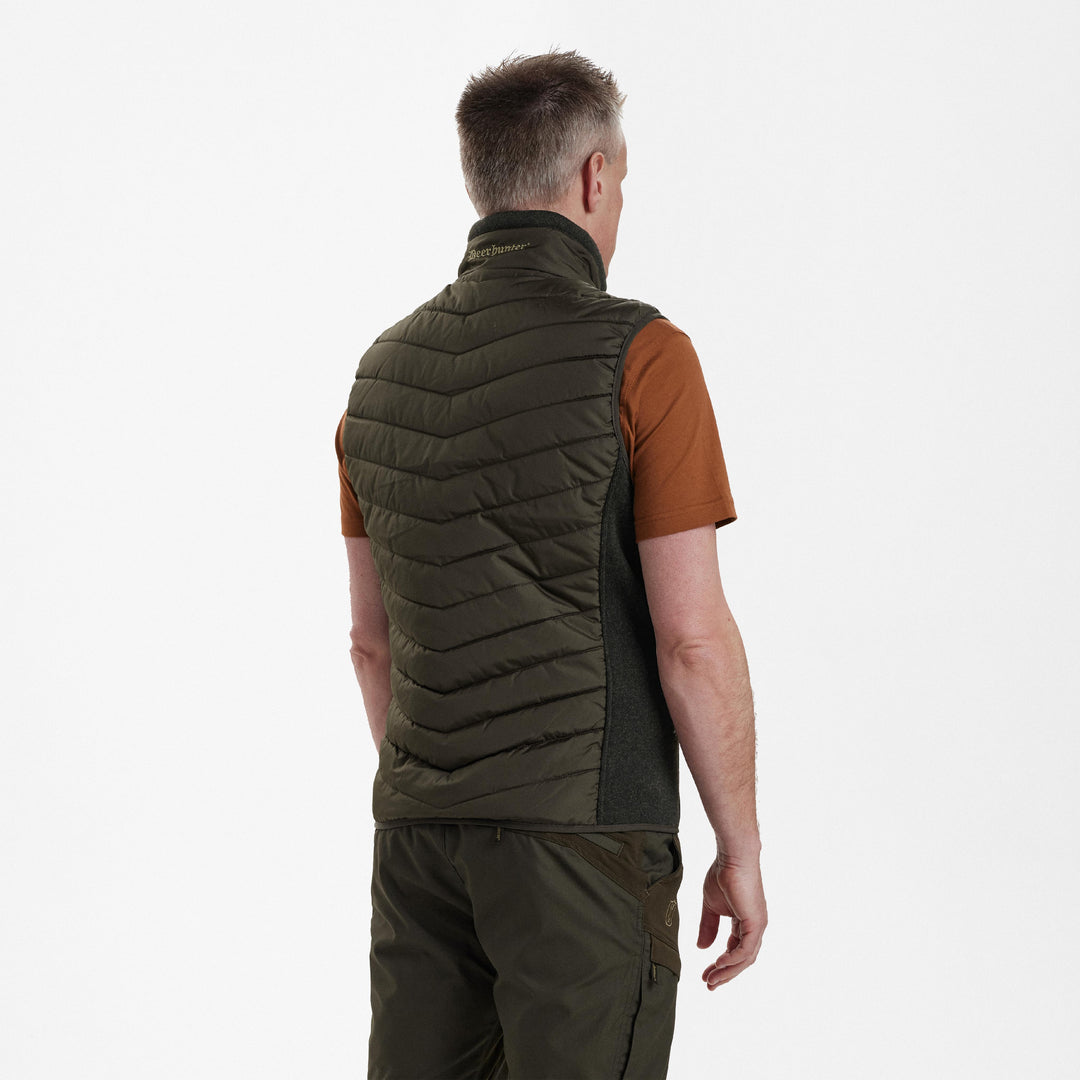 Deerhunter Moor Padded Waistcoat with knit Timber