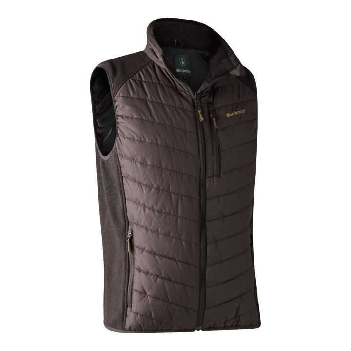 Deerhunter Moor Padded Waistcoat with knit Dark Prune