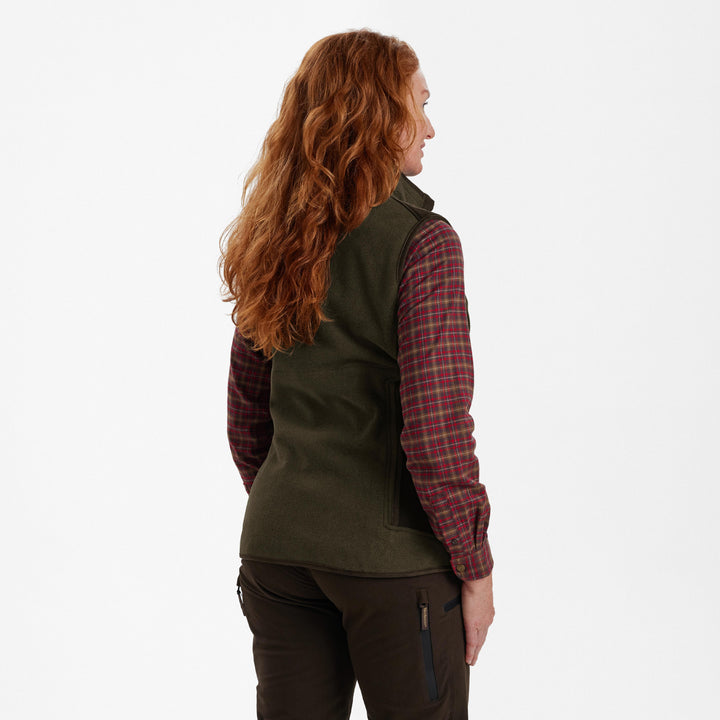 Deerhunter Lady Pam Bonded Fleece Waistcoat Graphite Green 36