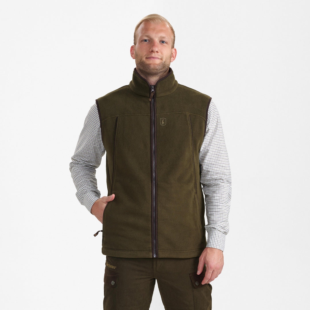 Deerhunter Eagle Fleece waistcoat Tarmac Green