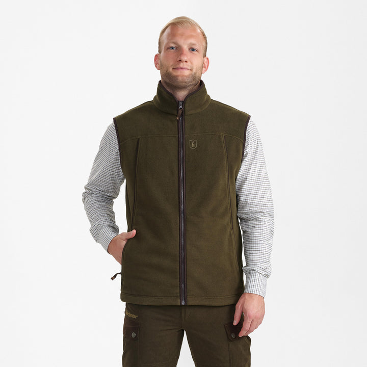 Deerhunter Eagle Fleece waistcoat Tarmac Green