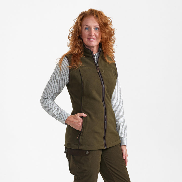 Deerhunter Lady Eagle Fleece Waistcoat Tarmac Green 36