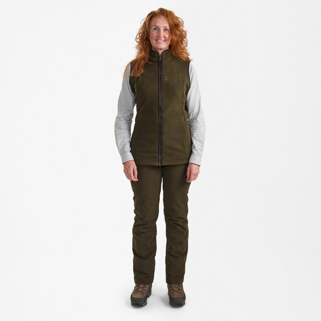 Deerhunter Lady Eagle Fleece Waistcoat Tarmac Green