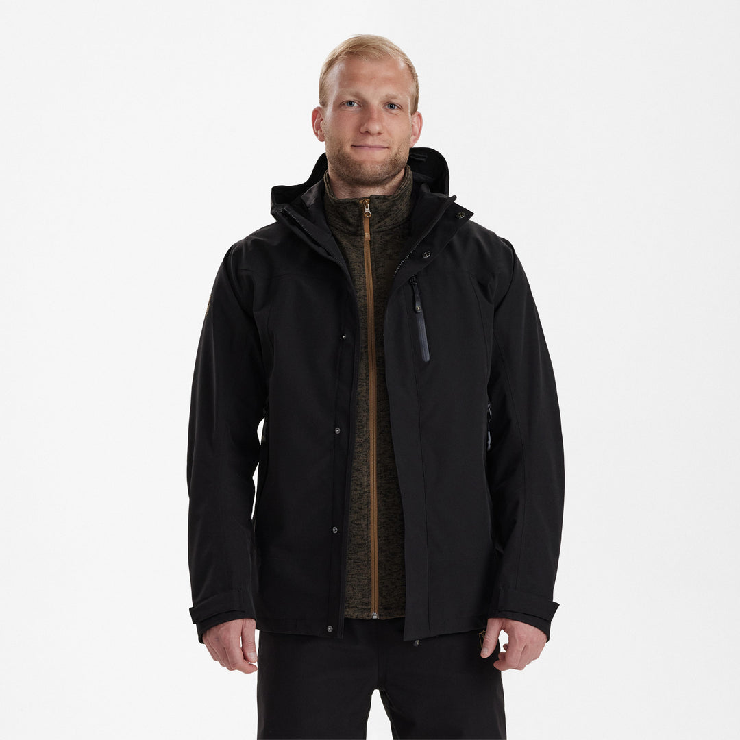 Deerhunter Sarek Shell Jacket with hood Black