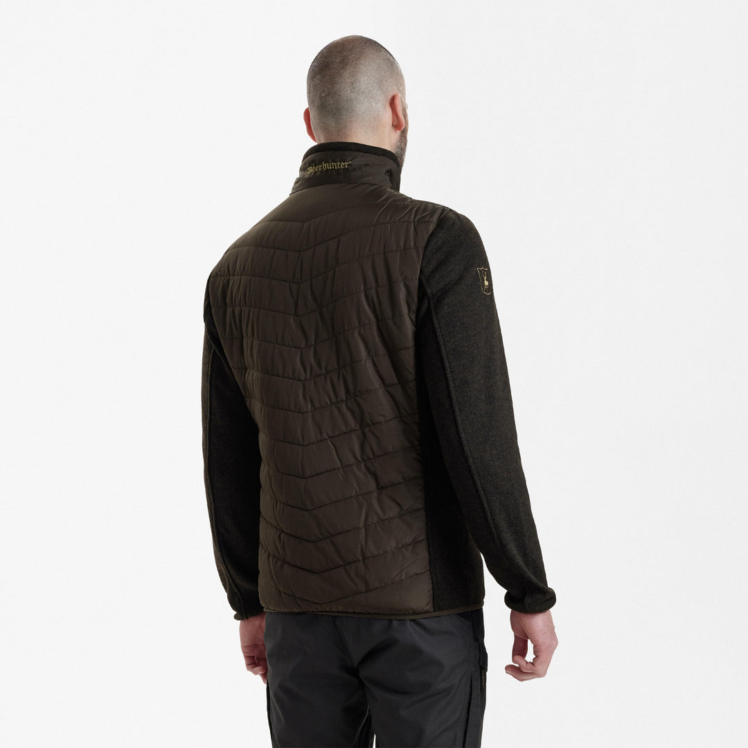 Deerhunter Moor Padded Jacket with knit Brown Leaf