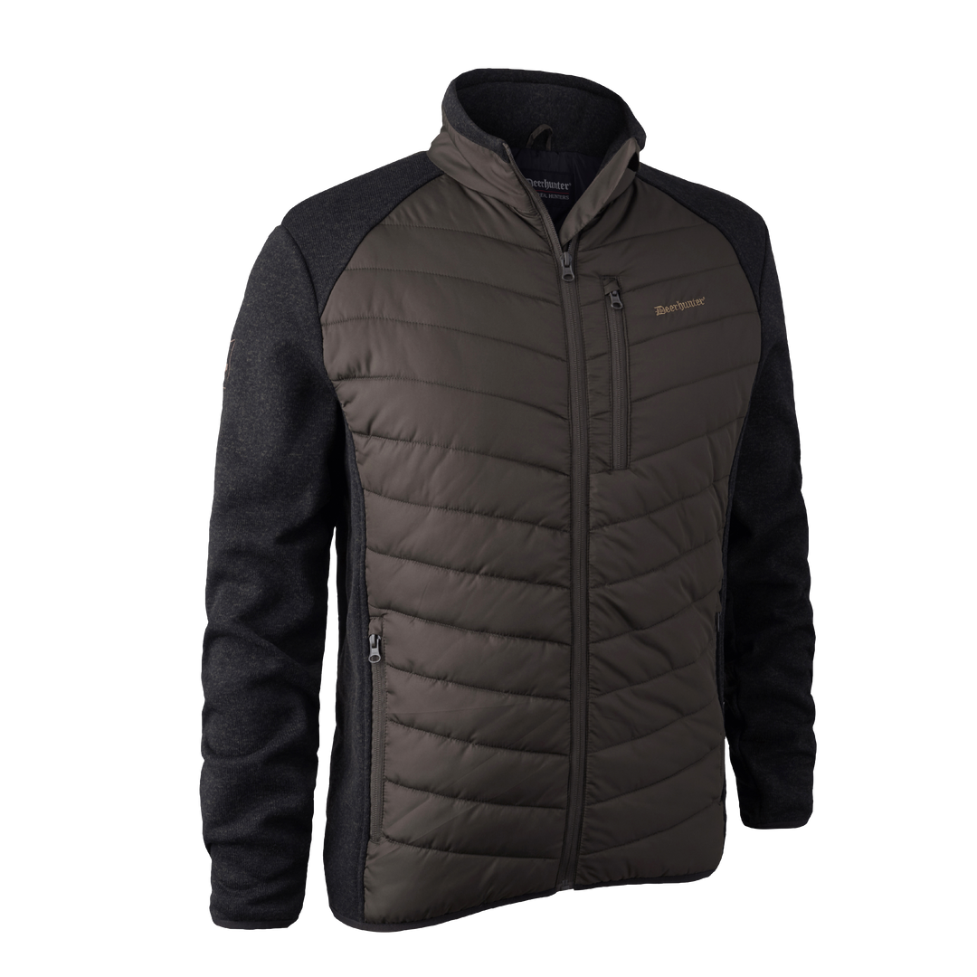 Deerhunter Moor Padded Jacket with knit Brown Leaf