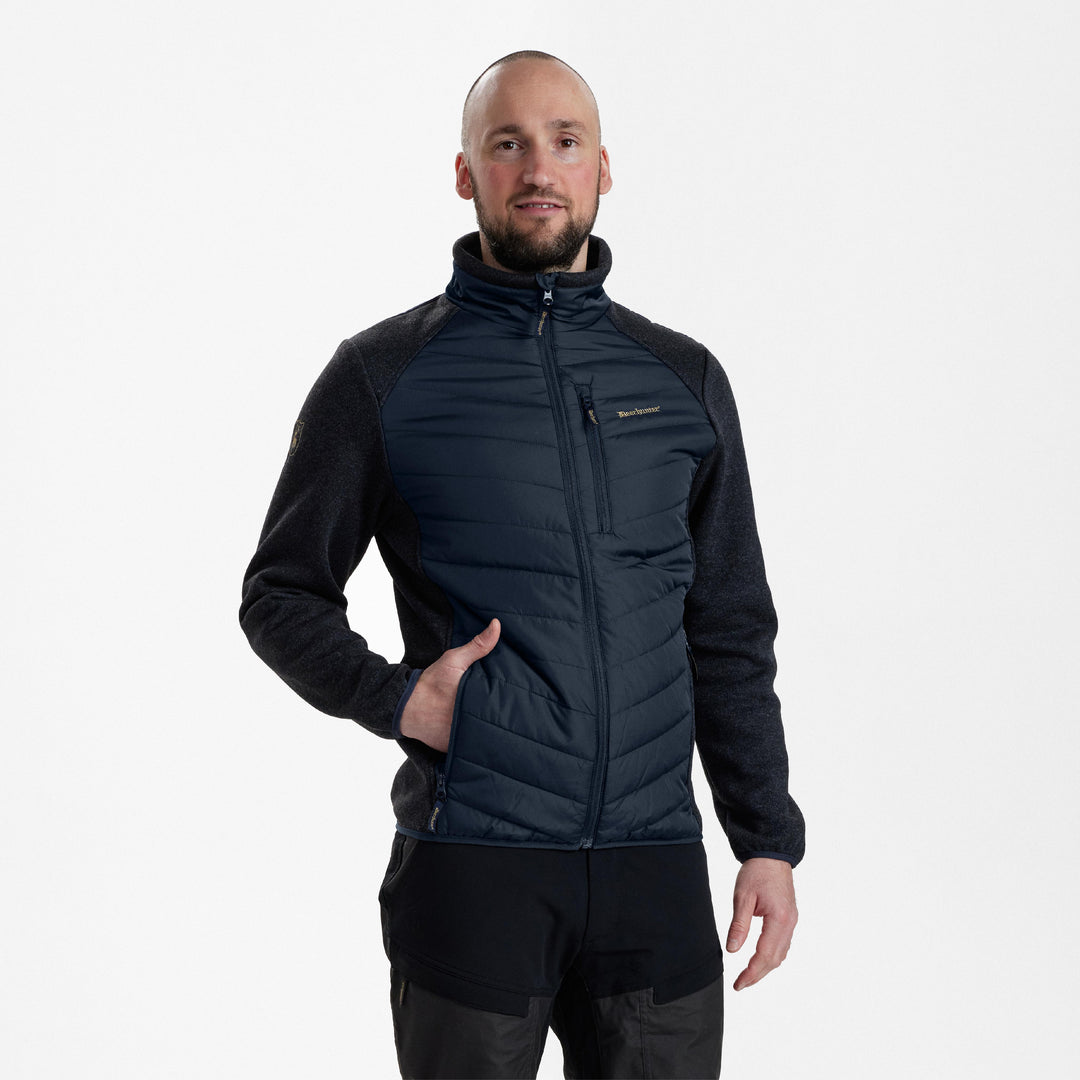 Deerhunter Moor Padded Jacket with knit Dark Blue