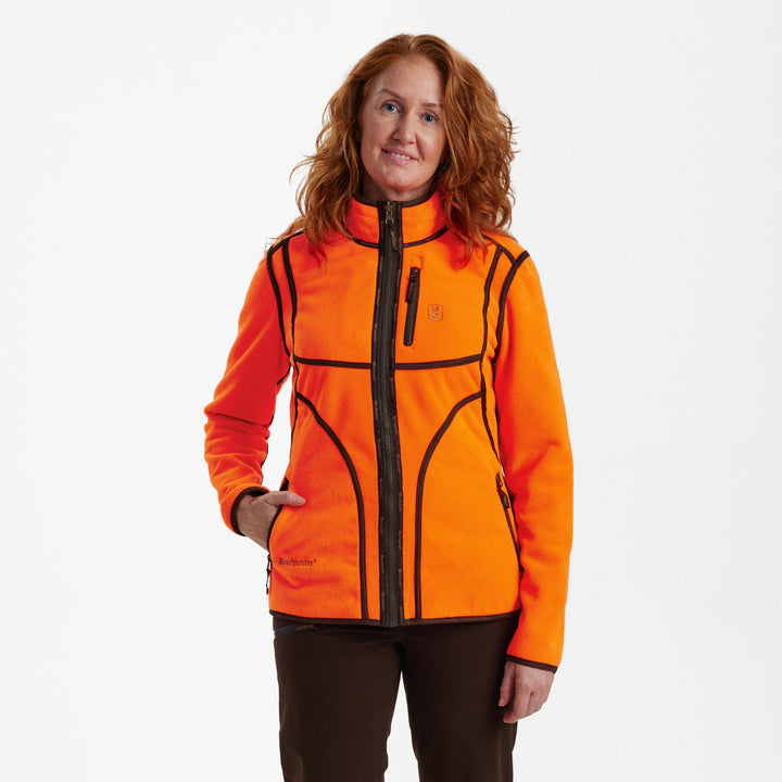 Deerhunter Lady Pam Bonded Fleece Jacket - reversible Orange