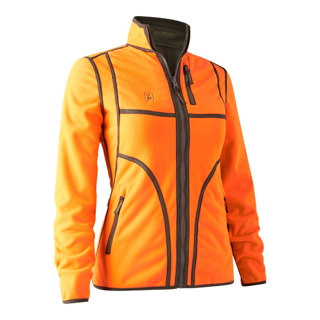 Deerhunter Lady Pam Bonded Fleece Jacket - reversible Orange 36