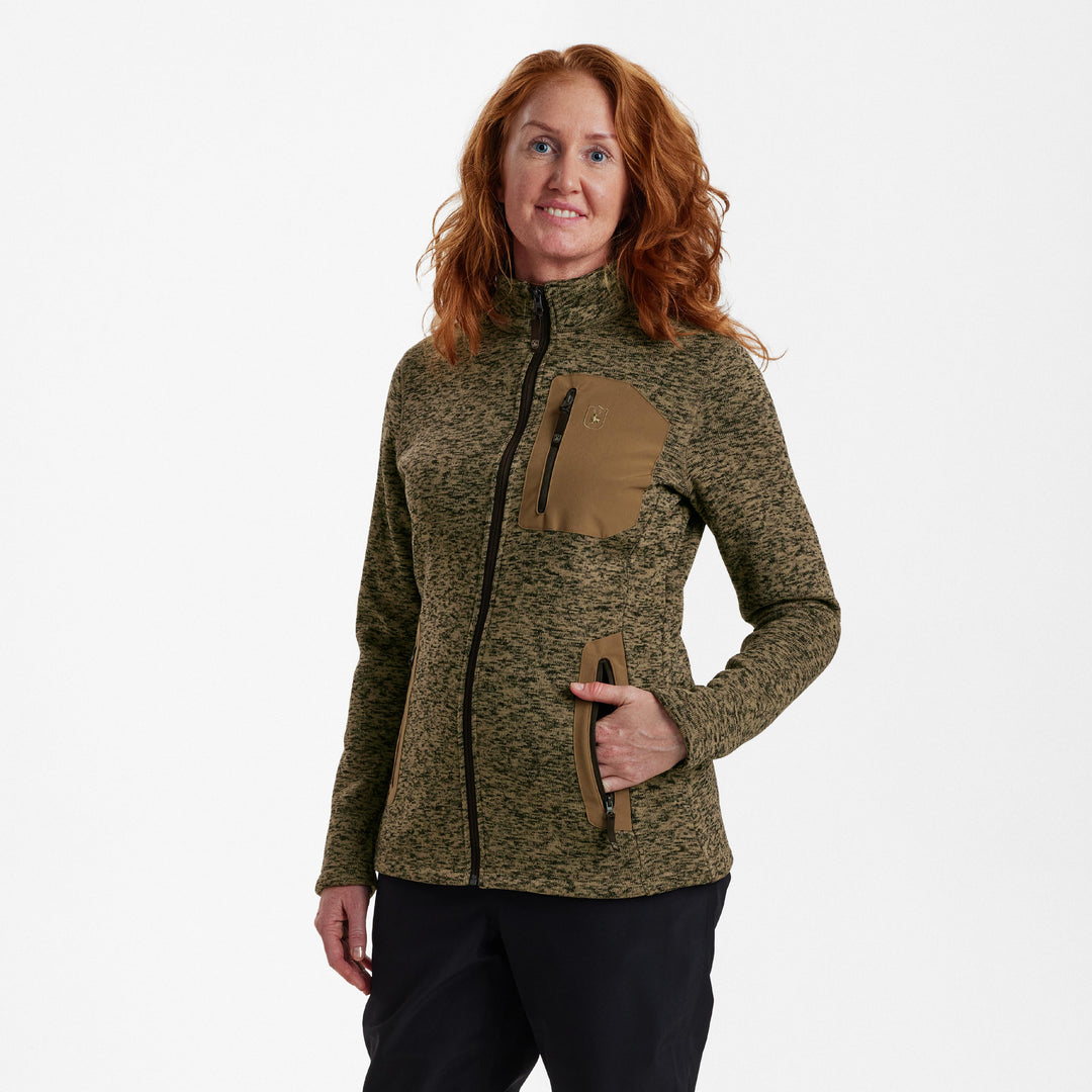 Deerhunter Lady Sarek Knitted Jacket Butternut melange