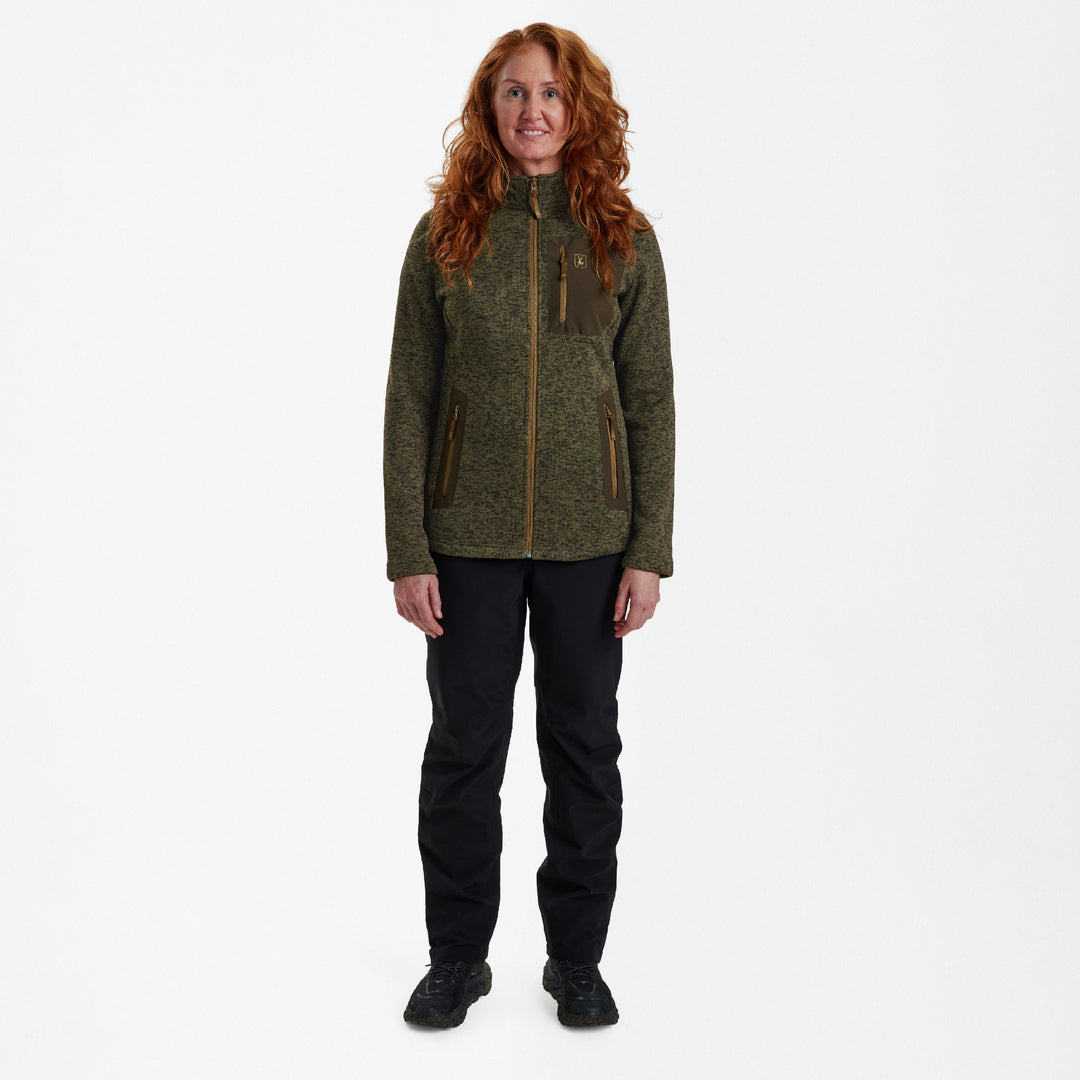 Deerhunter Lady Sarek Knitted Jacket Olive Night melange