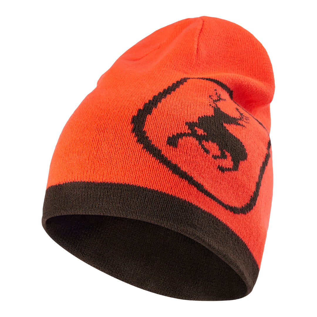 Deerhunter Cumberland Knitted Beanie - reversible Orange ONE SIZE