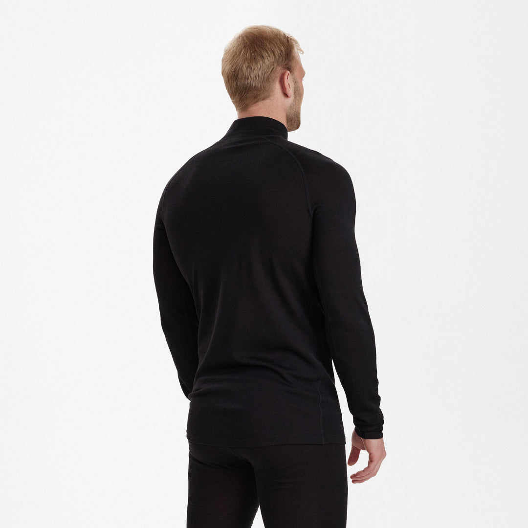 Deerhunter Quinn Merino Â½-Zip Undershirt Black Oak 2XL