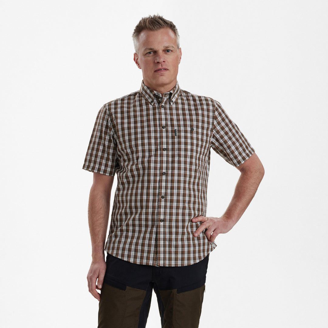 Deerhunter Jeff Shirt S/S Brown Check