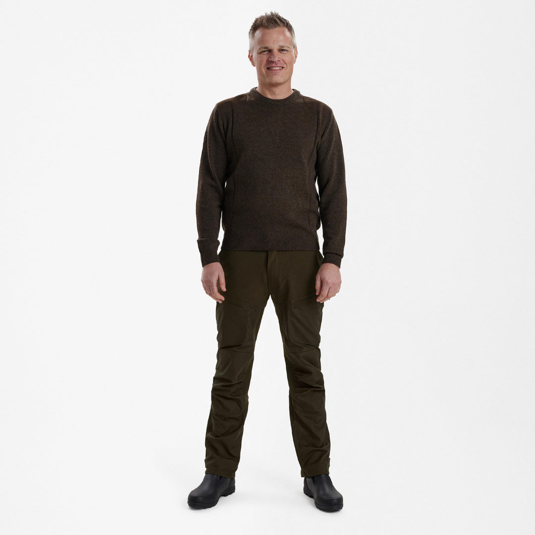 Deerhunter Kingston Knit with O-neck Dark Elm