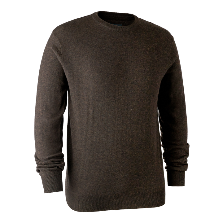 Deerhunter Kingston Knit with O-neck Dark Elm