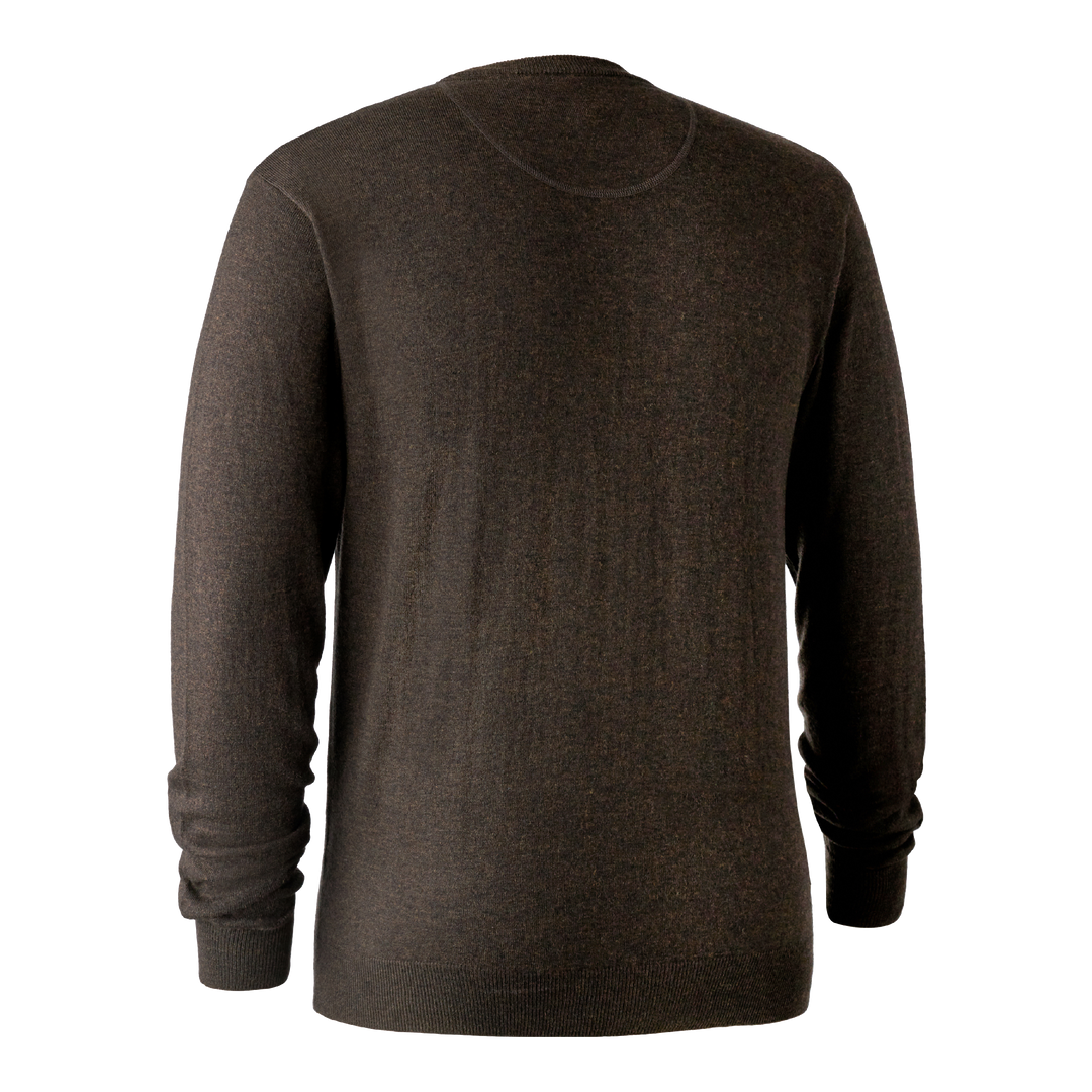 Deerhunter Kingston Knit with O-neck Dark Elm