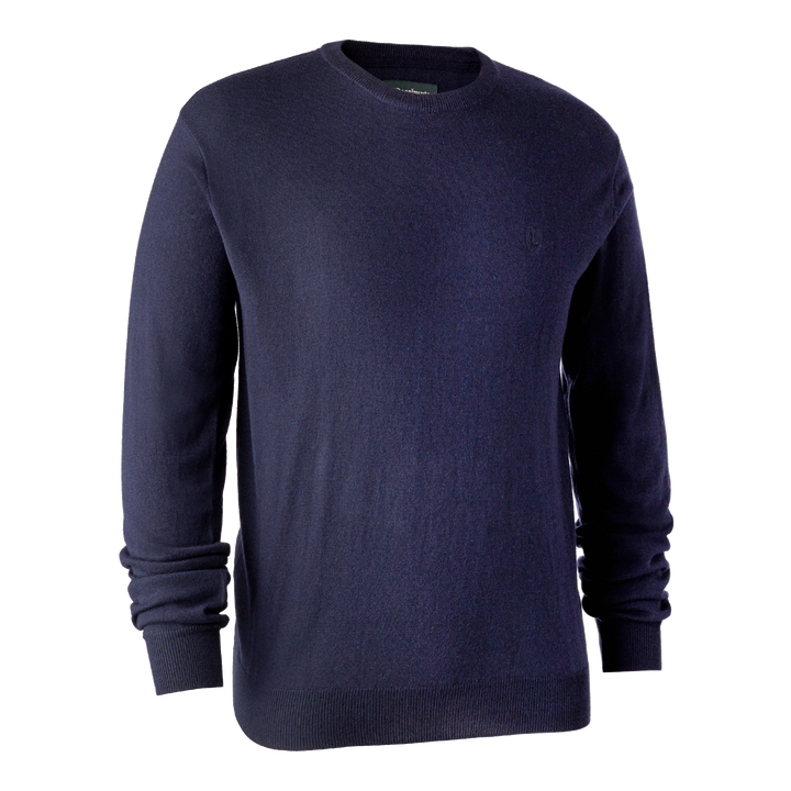 Deerhunter Kingston Knit with O-neck Dark Blue