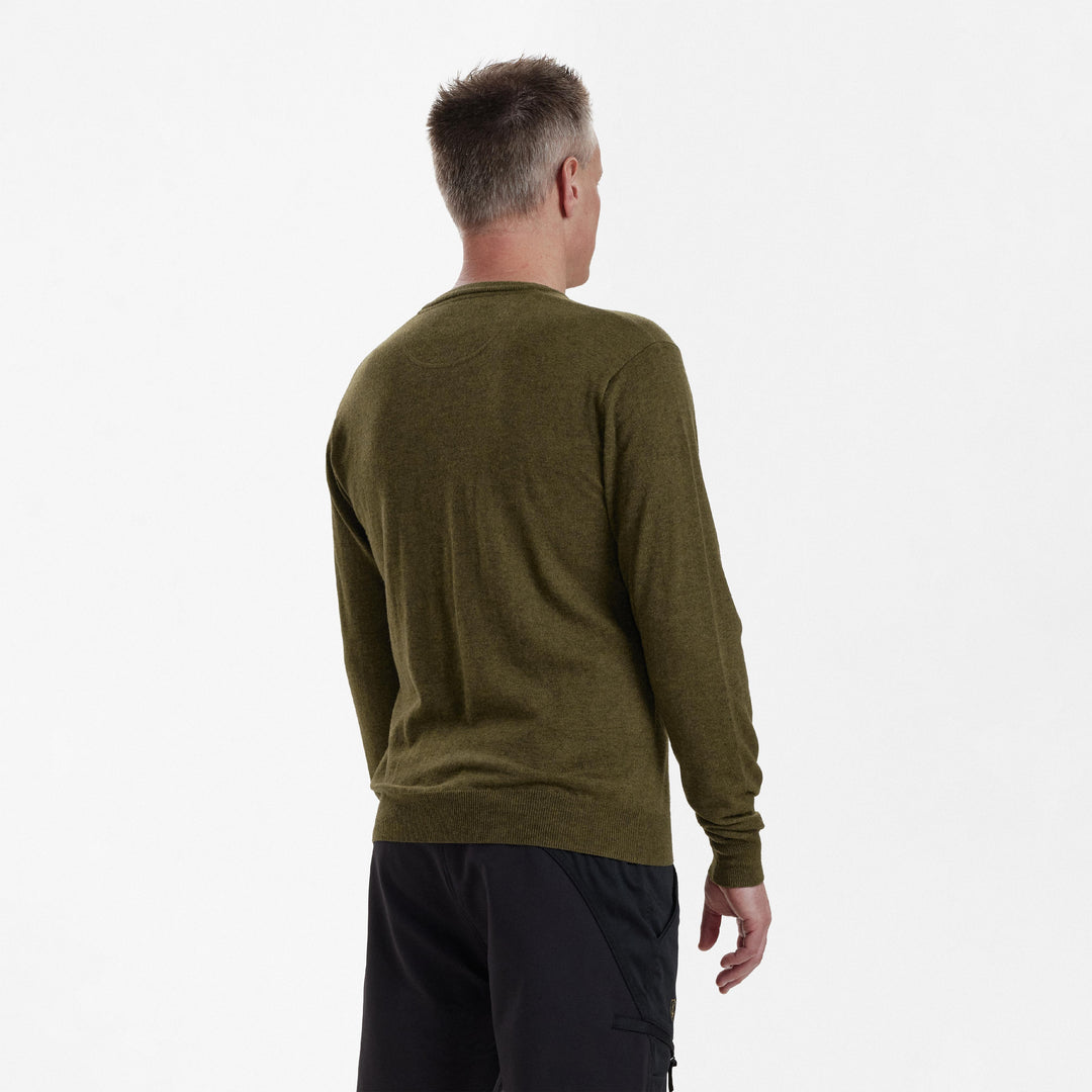 Deerhunter Kingston Knit with V-Neck Cypress