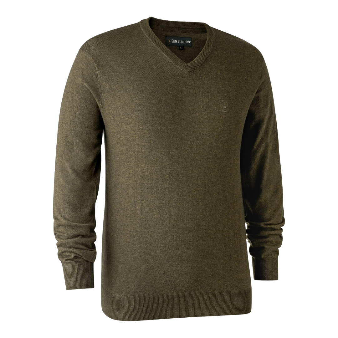 Deerhunter Kingston Knit with V-Neck Cypress 2XL