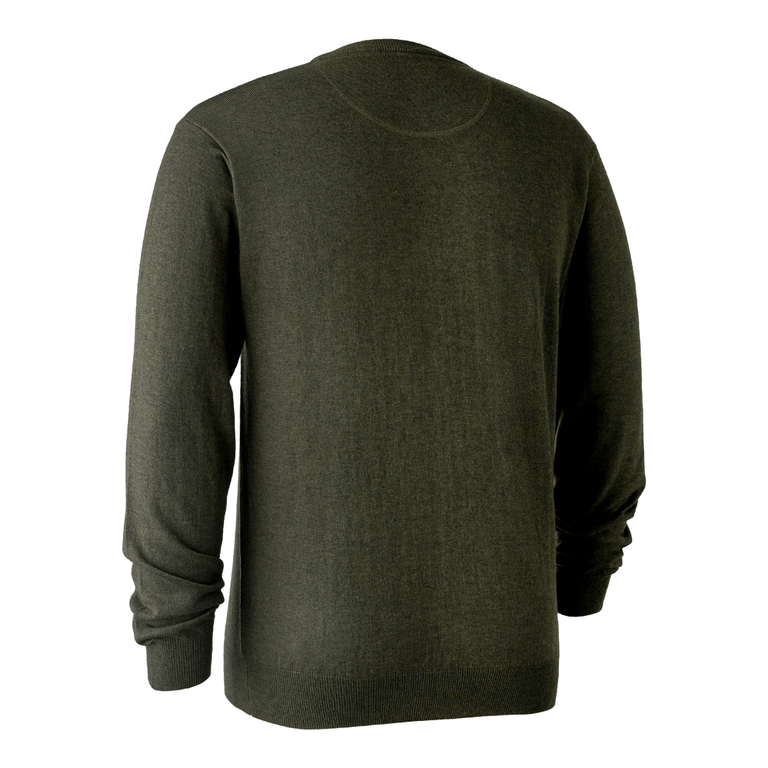 Deerhunter Kingston Knit with V-Neck Green Melange