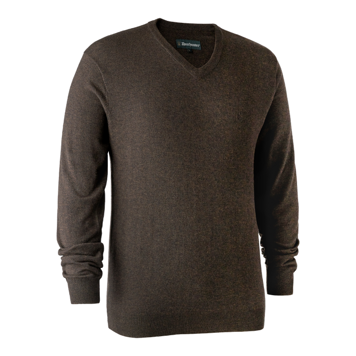 Deerhunter Kingston Knit with V-Neck Dark Elm