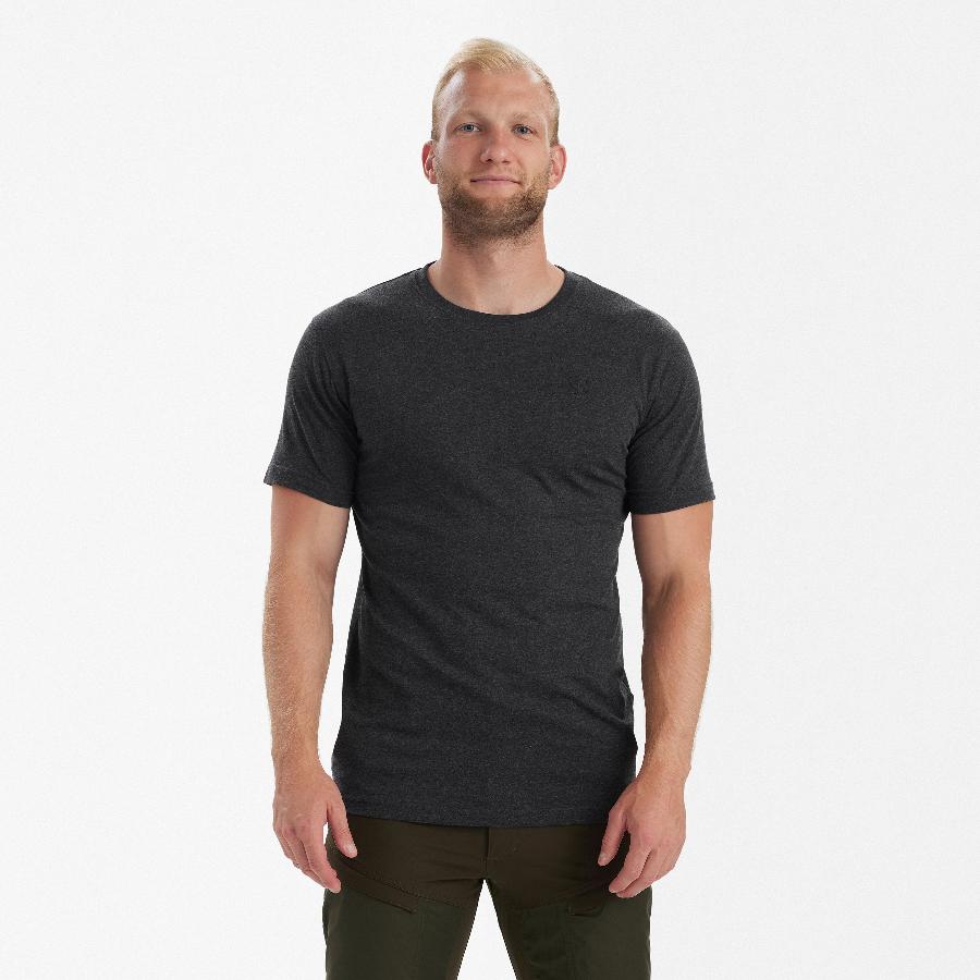 Deerhunter Basic 2-pack T-Shirt Adventure Green mel/Brown Leaf mel.