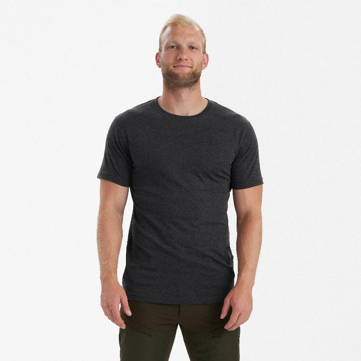 Deerhunter Basic 2-pack T-Shirt Adventure Green mel/Brown Leaf mel.