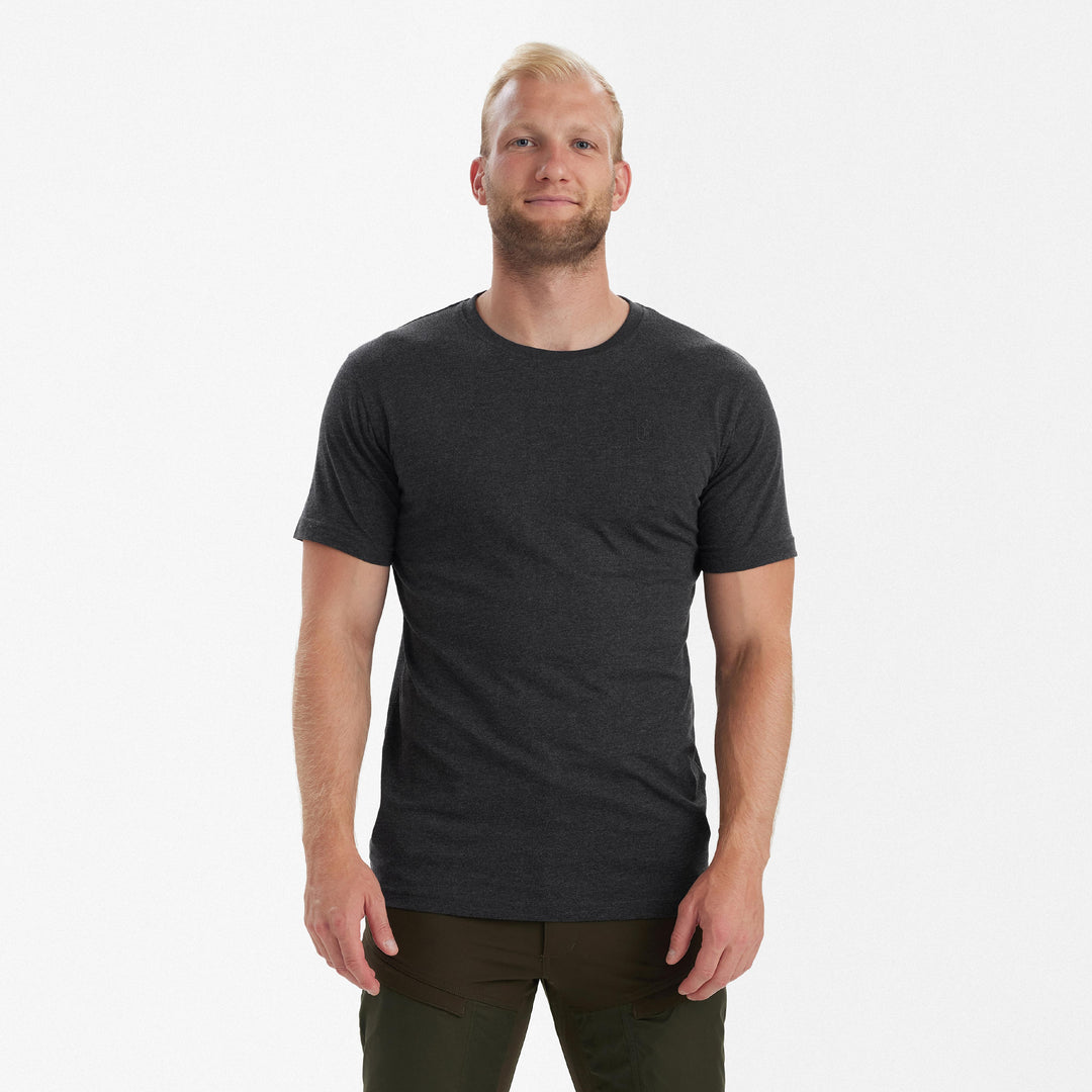 Deerhunter Basic 2-pack T-Shirt Brown Leaf melange