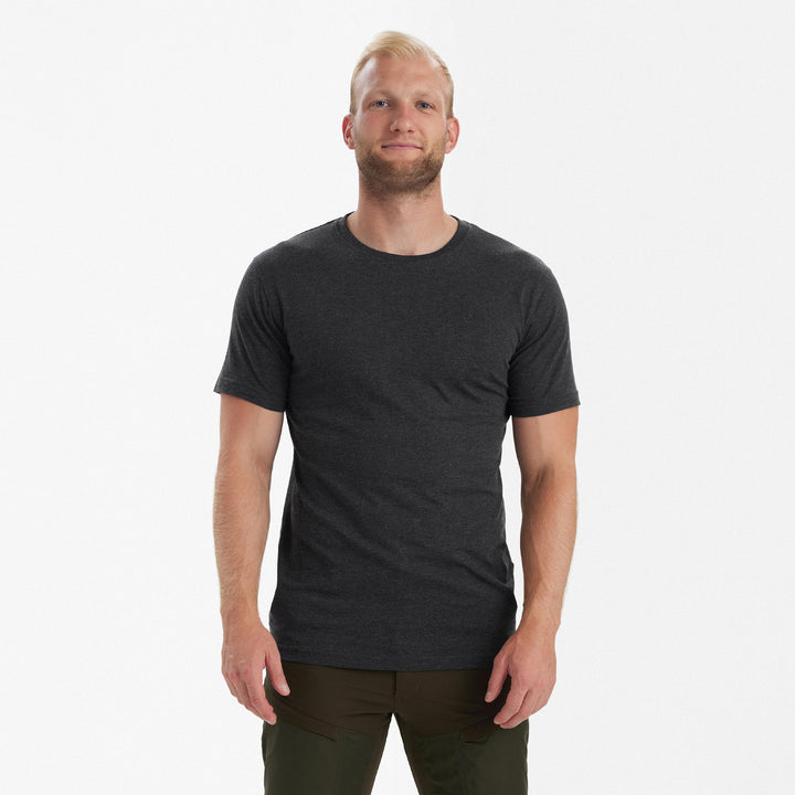 Deerhunter Basic 2-pack T-Shirt Brown Leaf melange