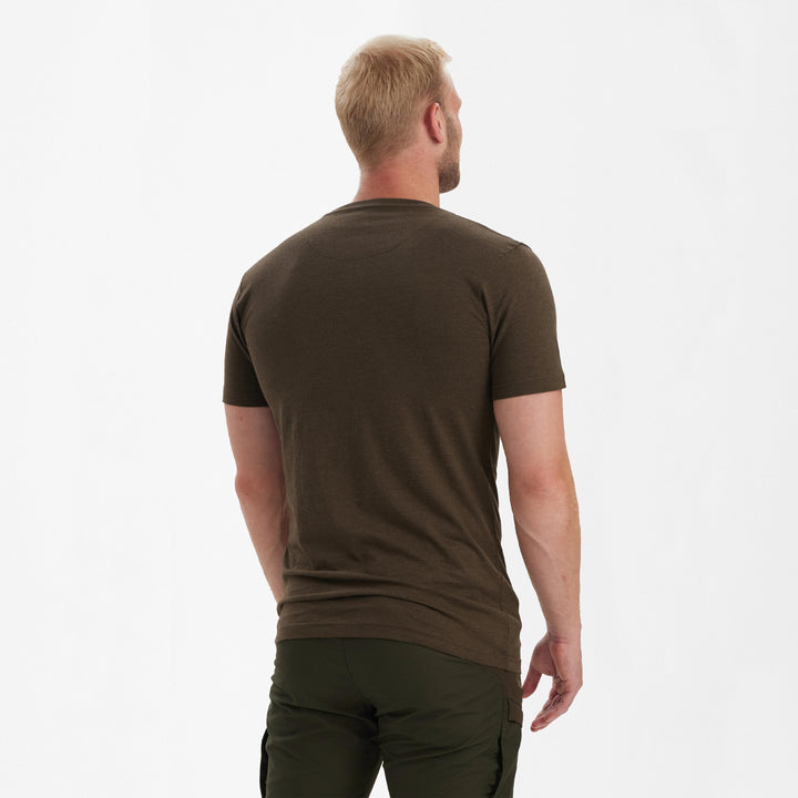 Deerhunter Basic 2-pack T-Shirt Brown Leaf melange