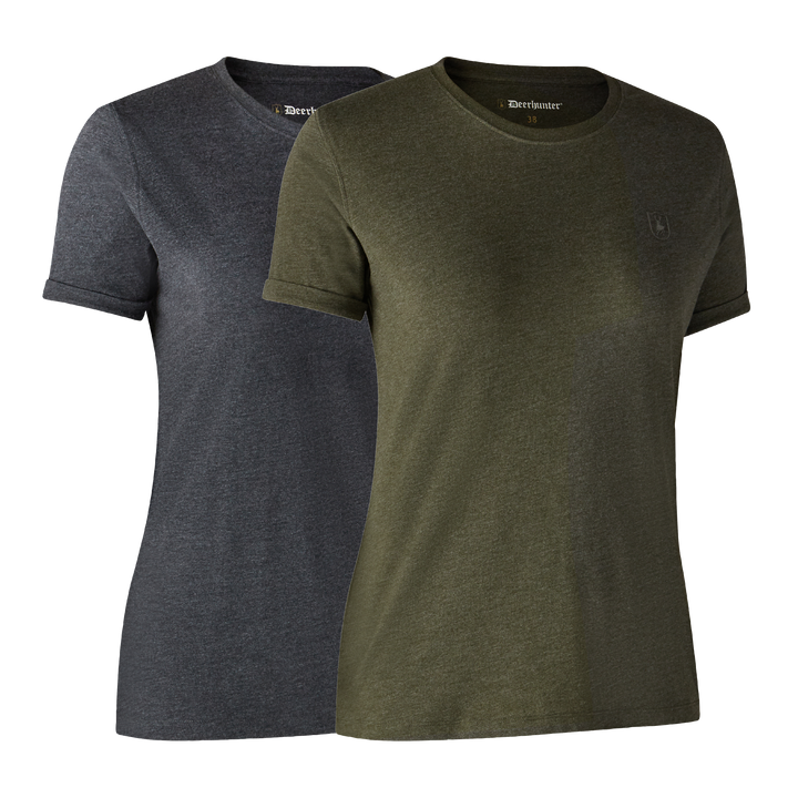 Deerhunter Ladies Basic 2-pack T-shirt Adventure Green melange